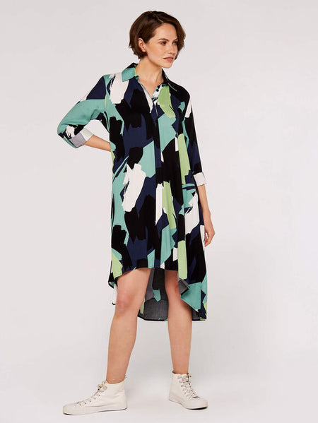 Green Paisley Print Dress - 23122189