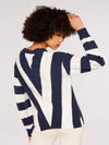 Chevron Pointelle Tunic Sweater