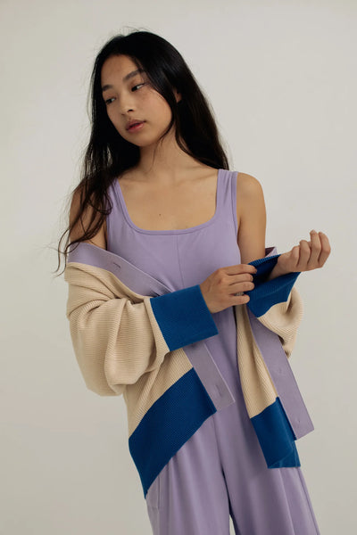 Lee Contrast Oversized Cardigan