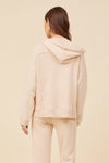 BEACH SAND WASHED TERRY ZIP UP HOODIE