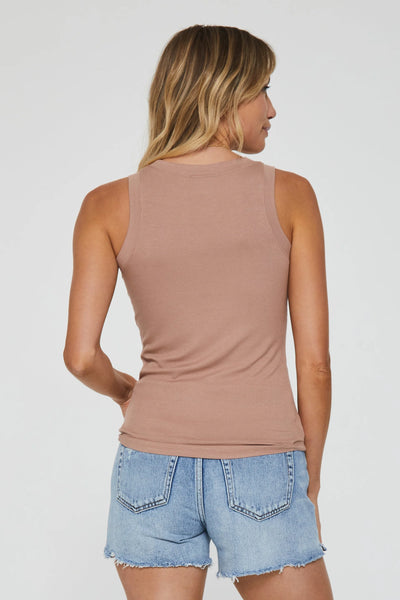 Cleo Tank in Pink Clay