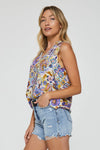 Fia Ruffle Tank Watercolor Floral