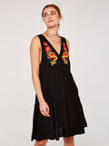 Embroidered Bloom Swing Dress