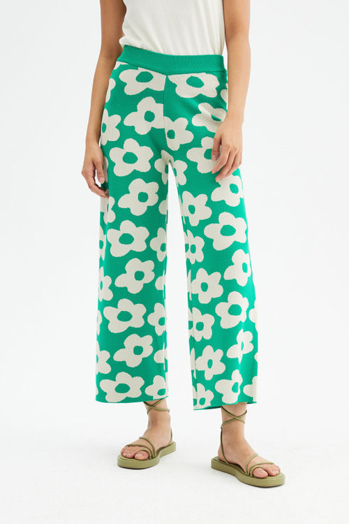 Floral Knit Print Pants